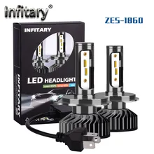 Infitary светодиодный автомобильный головной светильник s лампы H4 H7 H11 H1 HB3 HB4 ZES 1860 чипы Светильник 3000 К 4500 к 6500 к 10000лм 12 В Автомобильные противотуманные фары