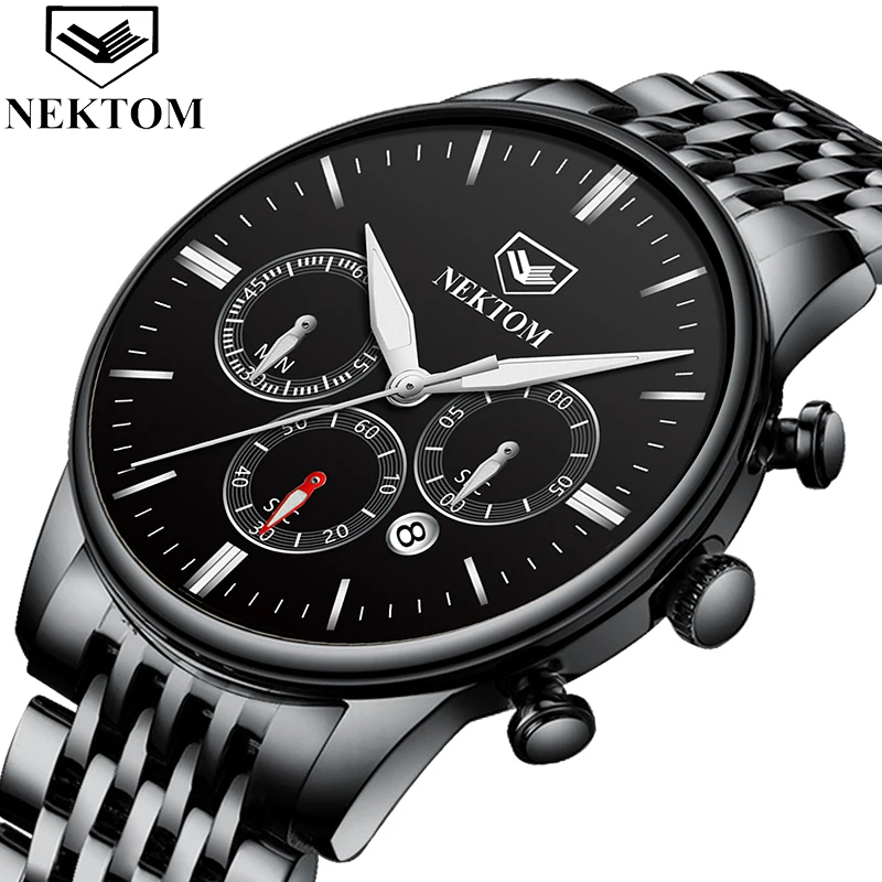 

Mens Watches Top Luxury Brand Mens Wristwatch Clock Fashion Quartz Watch Men Sports Waterproof Watches Male Chronograph Clock
