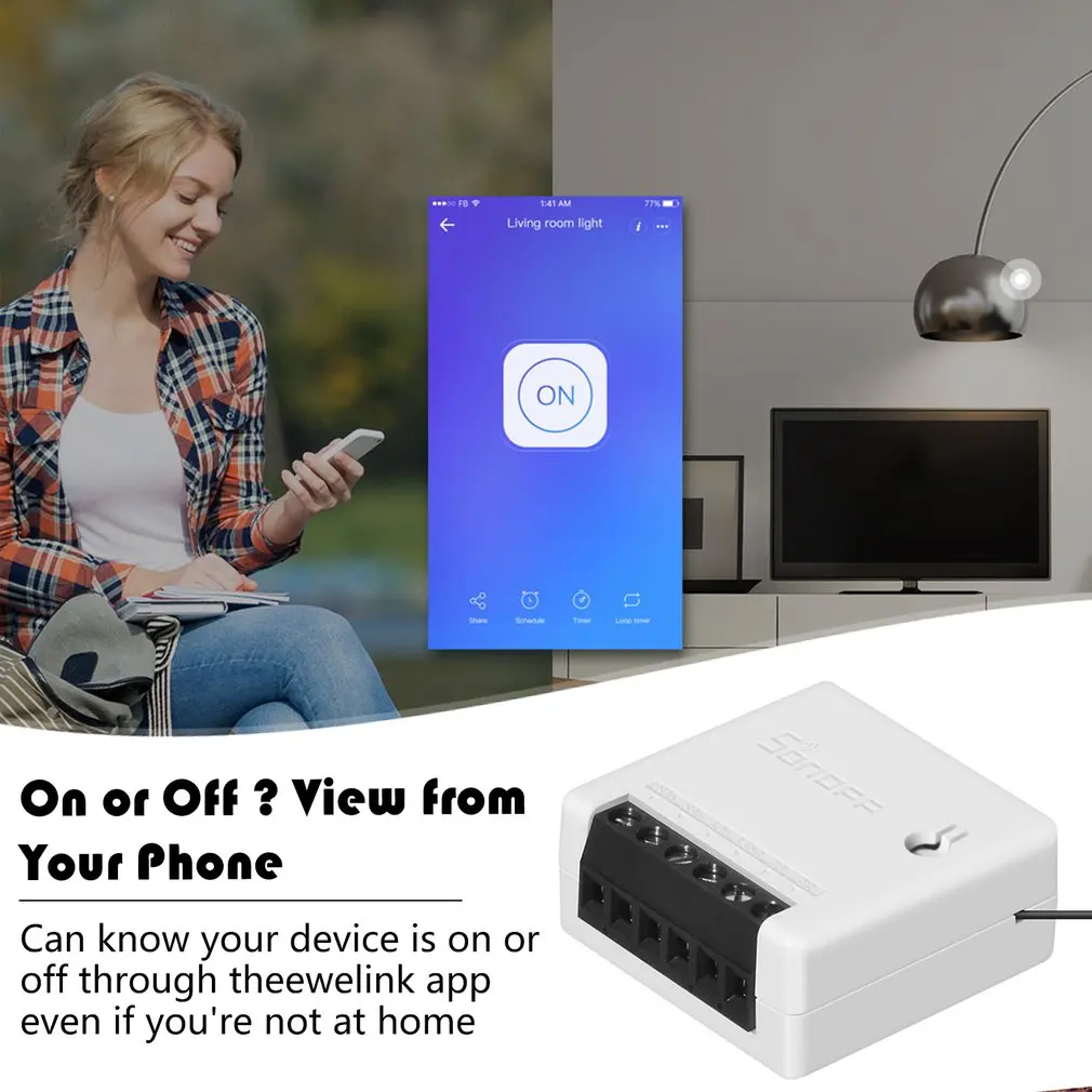 Мини умный переключатель DIY маленький двухсторонний пульт дистанционного управления wifi переключатель управления с помощью приложения Ewelink работа с Alexa Google Home