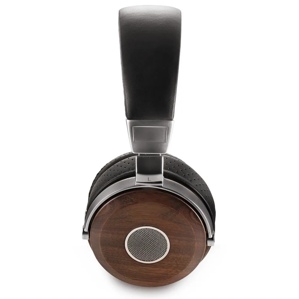 Walnut Wood Wearing HIFI Fever Headphones 50mm Stereo Headphones Open Dynamic Wooden Earphone  Ear Audio Metal Headband Headset 3