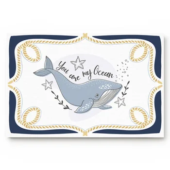 

Kitchen Mat Marine Life Dolphin Doormat Home Decoration Anti-Slip Entrance Door Mats Kitchen Carpet Door Mats Outdoor