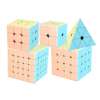 Moyu Marcaron Series 2x2 3x3 4x4 5x5 Pyramid Jinzita Magic Cube Cartoon Competitive Performance Cubes for kids Educational Toys 1