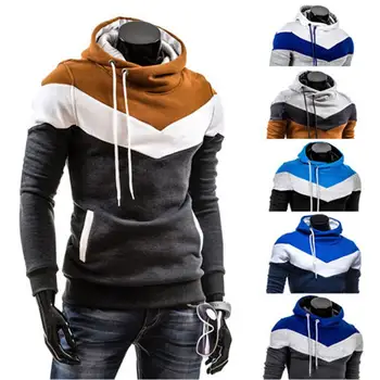 

ZACOO Autumn Winter Men Combined Color Sweatshirt Hoodie Long Sleeve Pocket Pullover