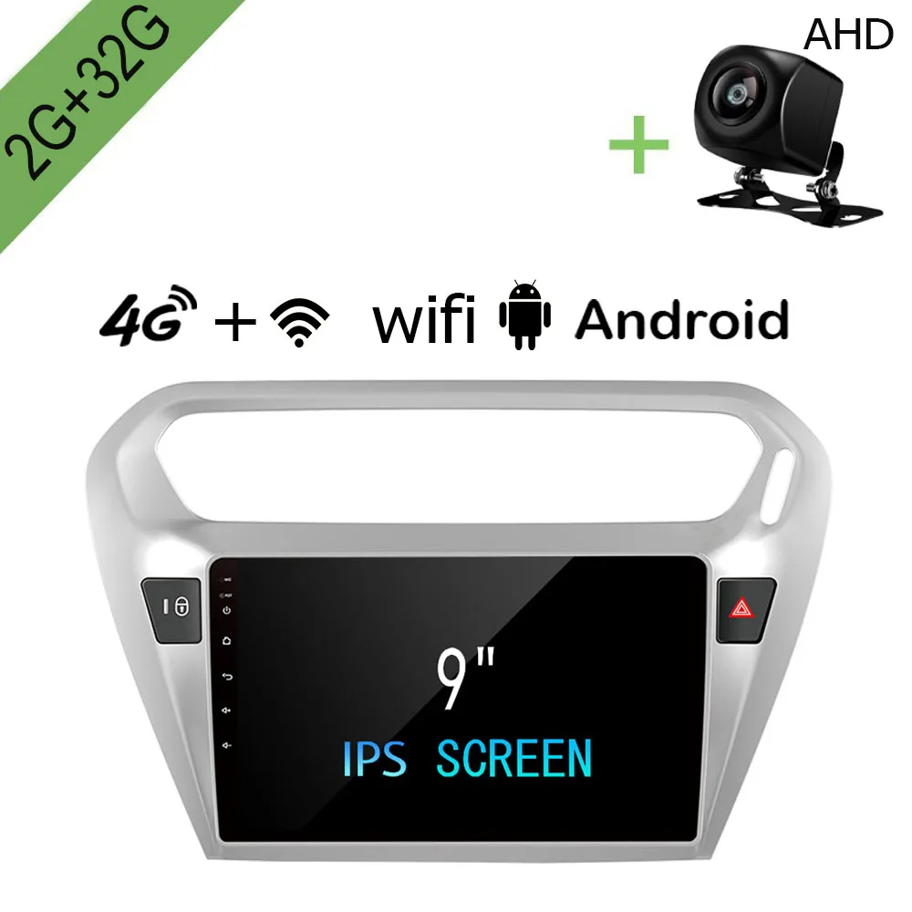 

Android Car Dvd Gps Multimedia Player For Citroen Elysee/Peugeot 301 2G+32G 9" Radio GPS Navigation