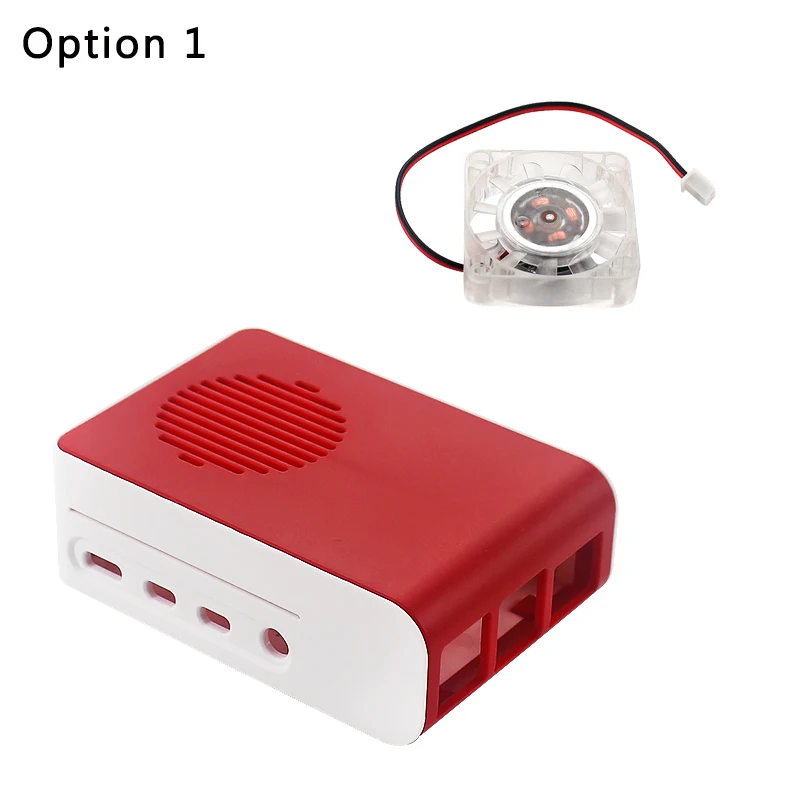 Red New Raspberry Pi 4 ABS Case with LED Backlight Cooling Fan Red White Housing Sliding Cover Shell for Raspberry Pi 4 Model B - Цвет: Red
