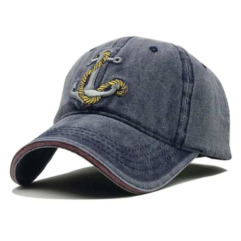 

Cotton Retro Fish Hook Embroidery Baseball Cap Snapback Caps Men Outdoor Leisure Hip Hop Hat Adjustable Women Dad Hats