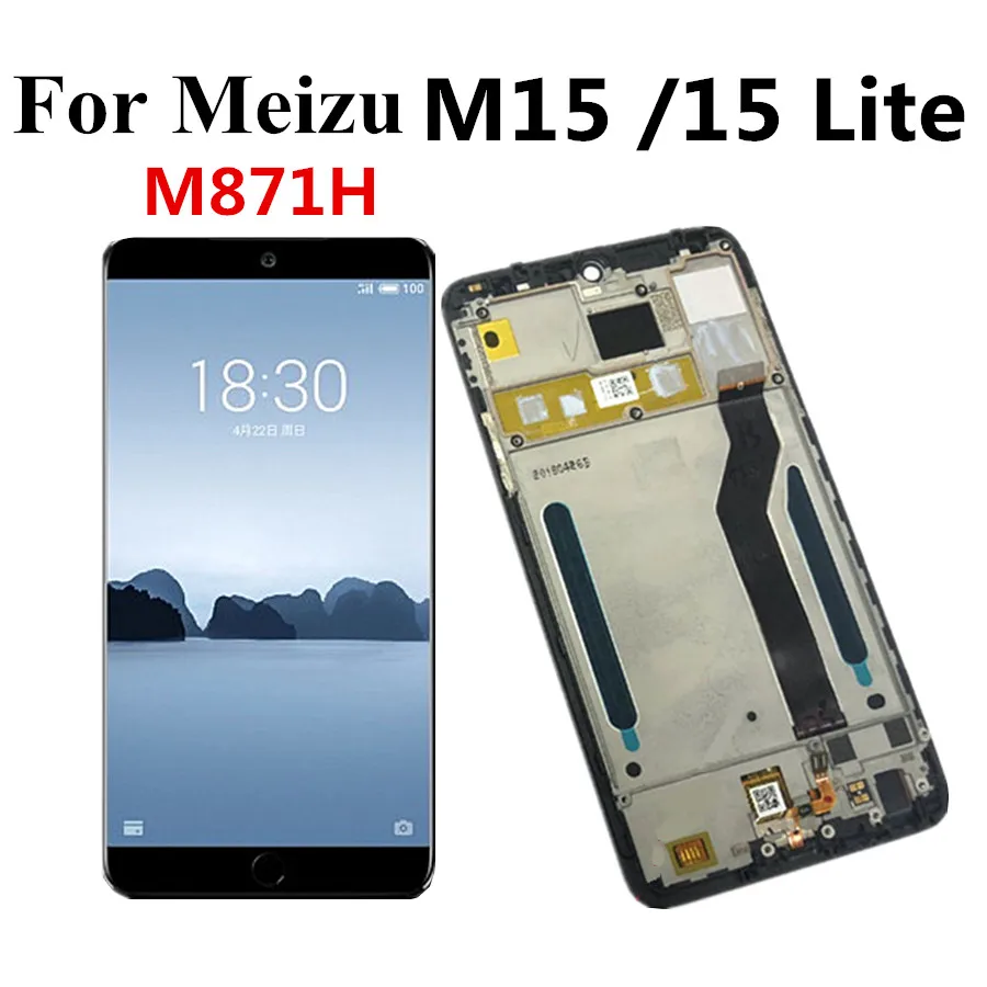 5,4" для Meizu M15 ЖК-дисплей Сенсорная панель дигитайзер в сборе с рамкой для Meizu 15 Lite ЖК-дисплей M871H
