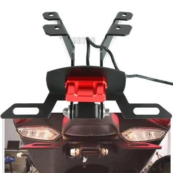 

Motorcycle Adjustable License Plate Bracket Motorbike License Plate Holder With LED Light For YAMAHA T-MAX 530 TMAX 5302017-2018