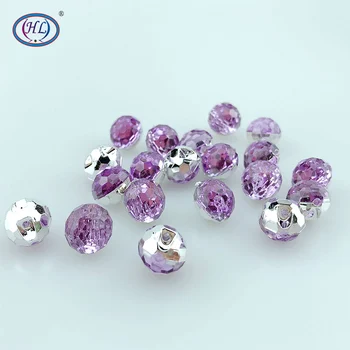 

HL 40pcs Purple Color Round Acrylic Buttons Apparel Sewing Supplies Garment Accessories DIY Crafts A735