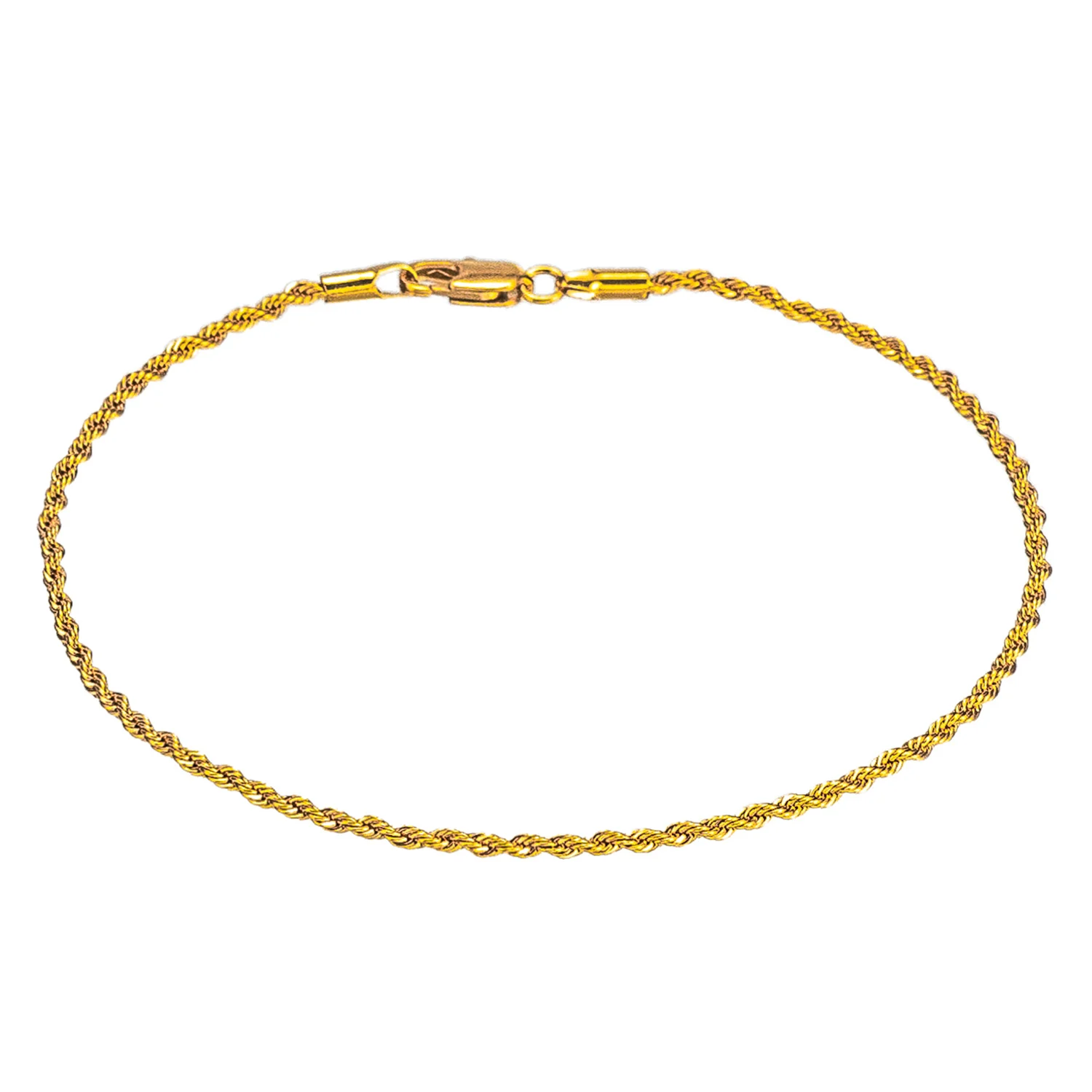 Gold Color/White Color 2mm Rope Link Chain Flat Anklet, 9 10 11 inches Ankle Bracelet for Women Men Waterproof Gold Color/White Color 2mm Rope Link Chain Flat Anklet, 9 10 11 inches Ankle Bracelet for Women Men Waterproof