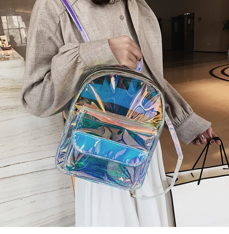 Рюкзаки школьные сумки через плечо для девочек-подростков Mochila женские модные женские сумки с замком для молодежи из ПВХ
