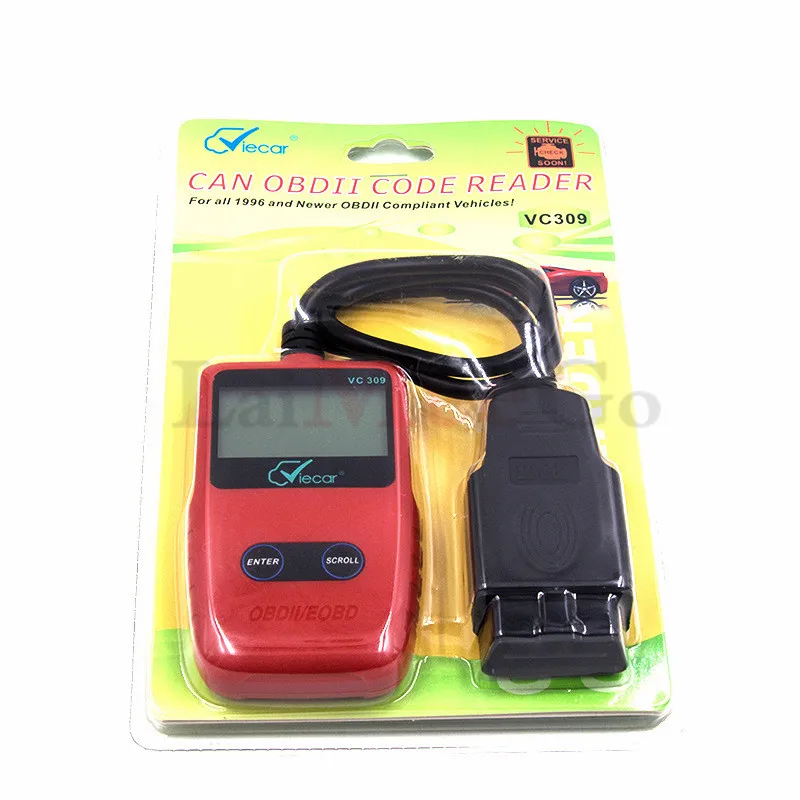 OBD2 Scan Tool Viecar VC309 OBDIIEOBD Code Reader Work With all OBDII Compliant Vehicles Support Multiple Trouble Code Requests (2)