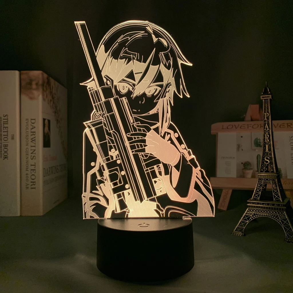3d Светодиодная лампа Аниме Меч Art Online фигурка Синон для украшения спальни
