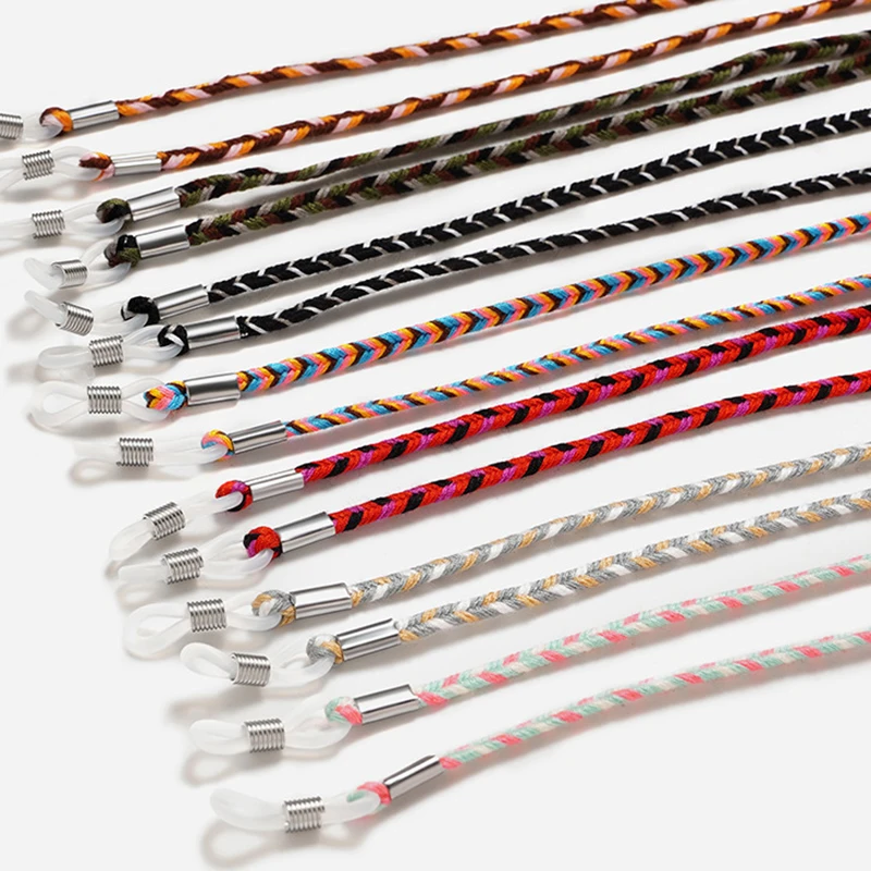 

1PC Retro Braided Sunglasses Lanyard Strap Thick Eyeglass Glasses Chain Cord Holder Spectacles Reading Glasses Ropes For Men