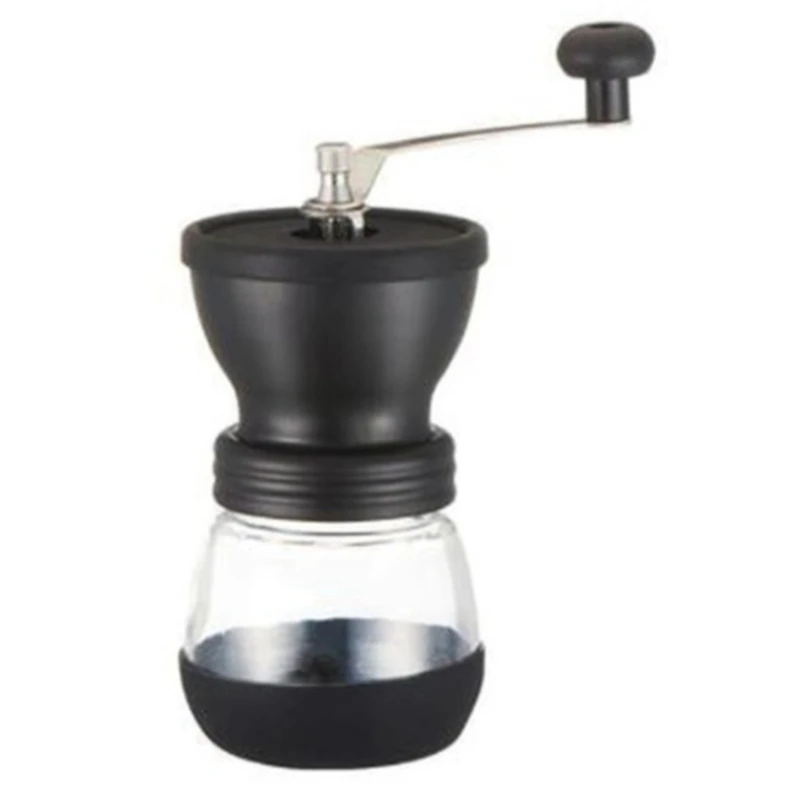 Manual Burr Coffee Bean Grinder with Fortified Glass Storage Jar Durable Cafe Mill Maker Kitchen Tools |