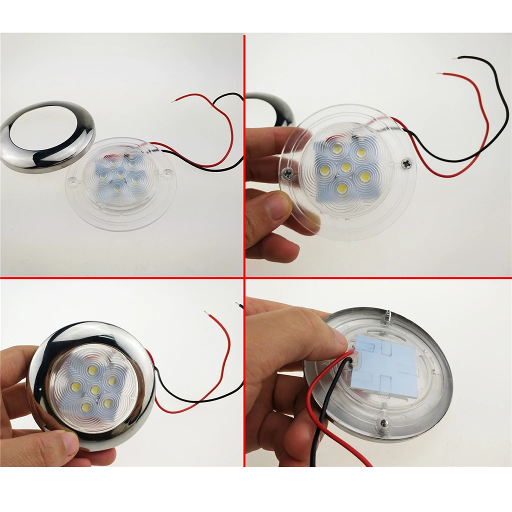 LED Нержавеющая сталь SS купольная лампа Морская/лодка/Караван/RV Лампа 12В|Морское