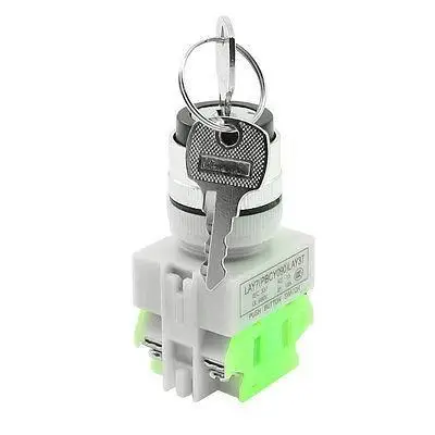 

AC 380V 10A DPST 3 Position Rotary Selector Key Lock Switch 1 N/O 1 N/C