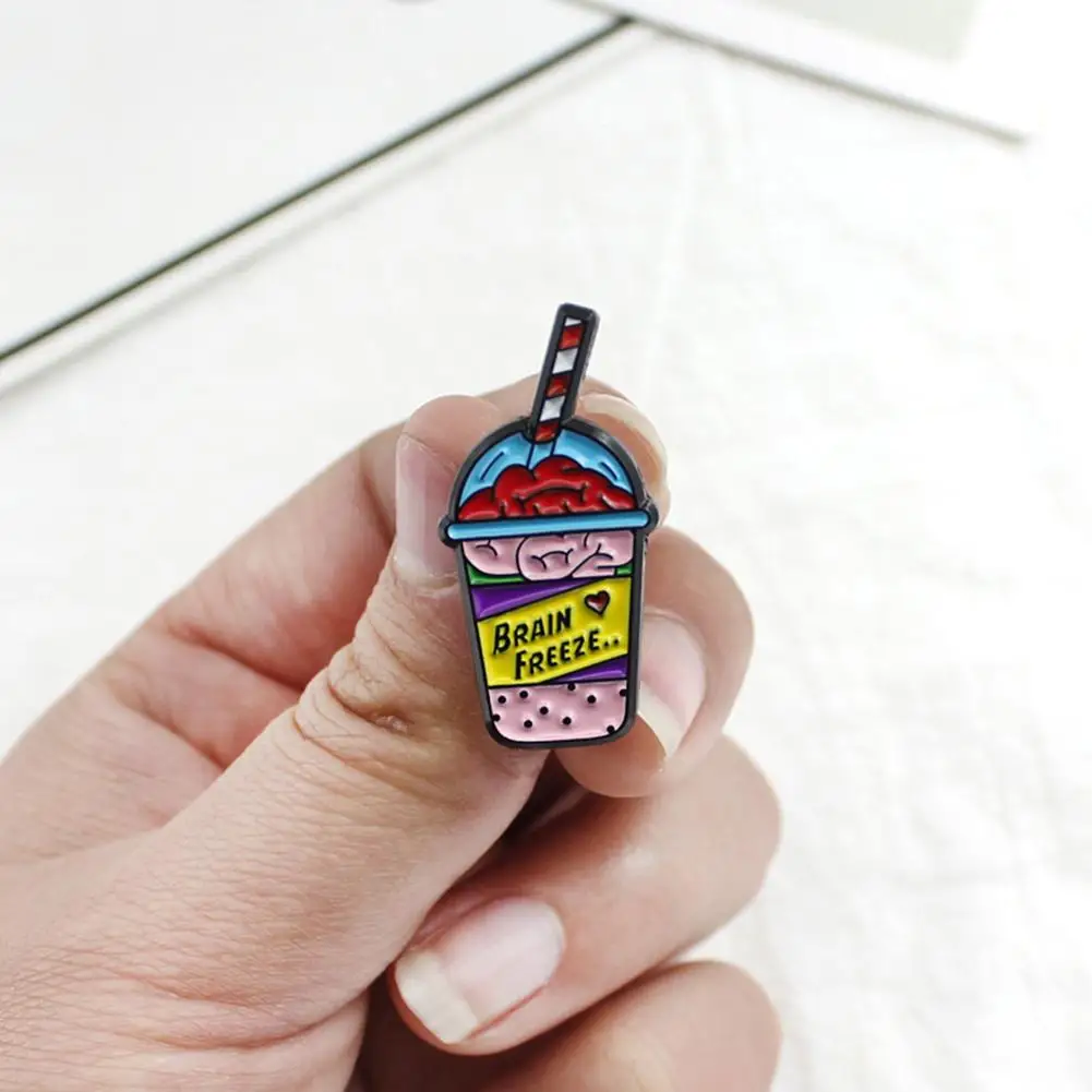 

Cute School Girl Brooches Colorful Drink Shape Enamel Breastpin Scarf Hat Jewelry Lovely Brooch Pin New Gift drop shipping star
