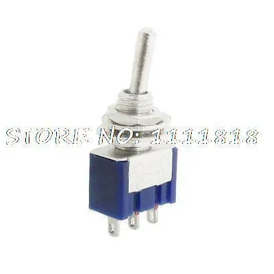 

10 Pcs AC 125V 6A Amp ON/ON 2 Position SPDT 3 Terminals Mini Toggle Switch Blue
