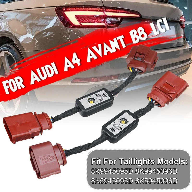 

Dynamic Turn Signal Indicator Led Taillight Add-On Module Cable Wire Harness For-Audi A4 Avant B8 Lci