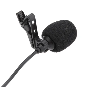 

Mono Microphone 3.5mm Mini Microphone Metal Lavaliere Clip with Collar Clip for Lound Speaker Computer PC Mic with Anti-noise