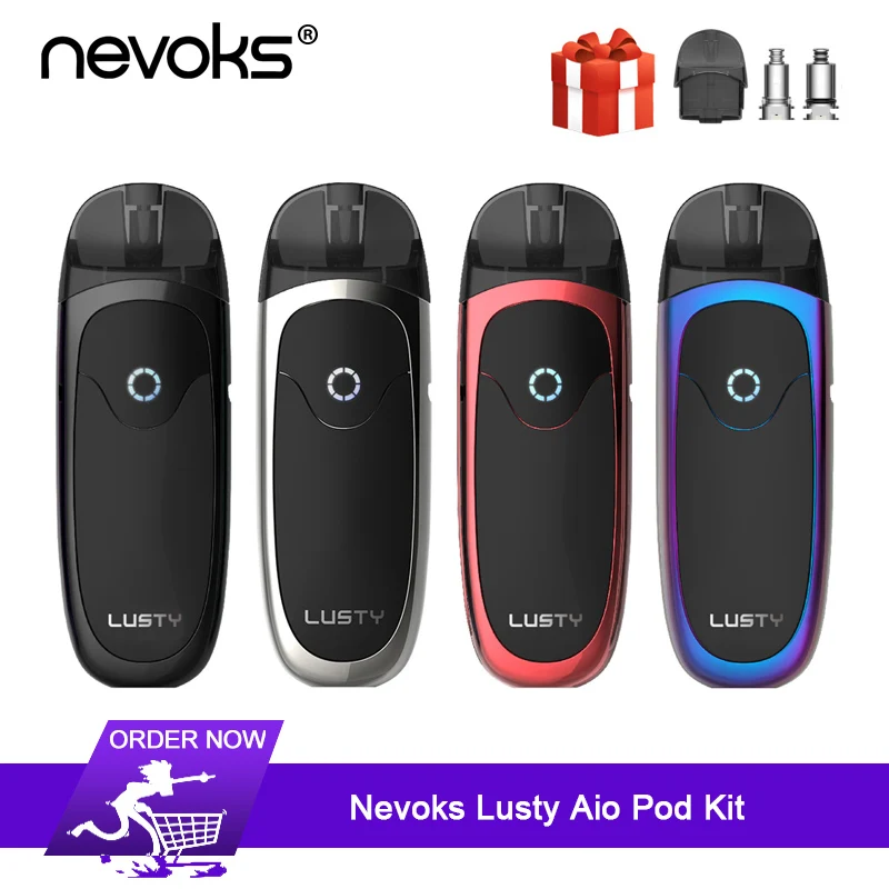 

Original Nevoks Lusty Aio Pod Kit with 1000mAh Battery 3.3ML Cartridge mesh coil Electronic Cigarette Vape pod kit vs SMOK novo
