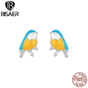 

Spring Robin Earrings 2020 New Arrival BISAER 925 Sterling Silver Bird Earrings Stud Earrings Finw Jewelry GXE845