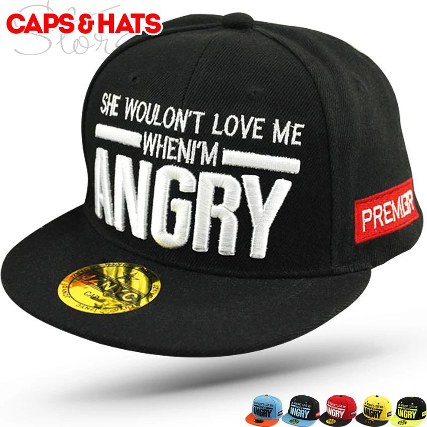 E055 Angry Letters детская бейсболка хип-хоп Уличный модный Скейтборд бейсболки для детей плоская шляпа gorras hombre 50-54 см