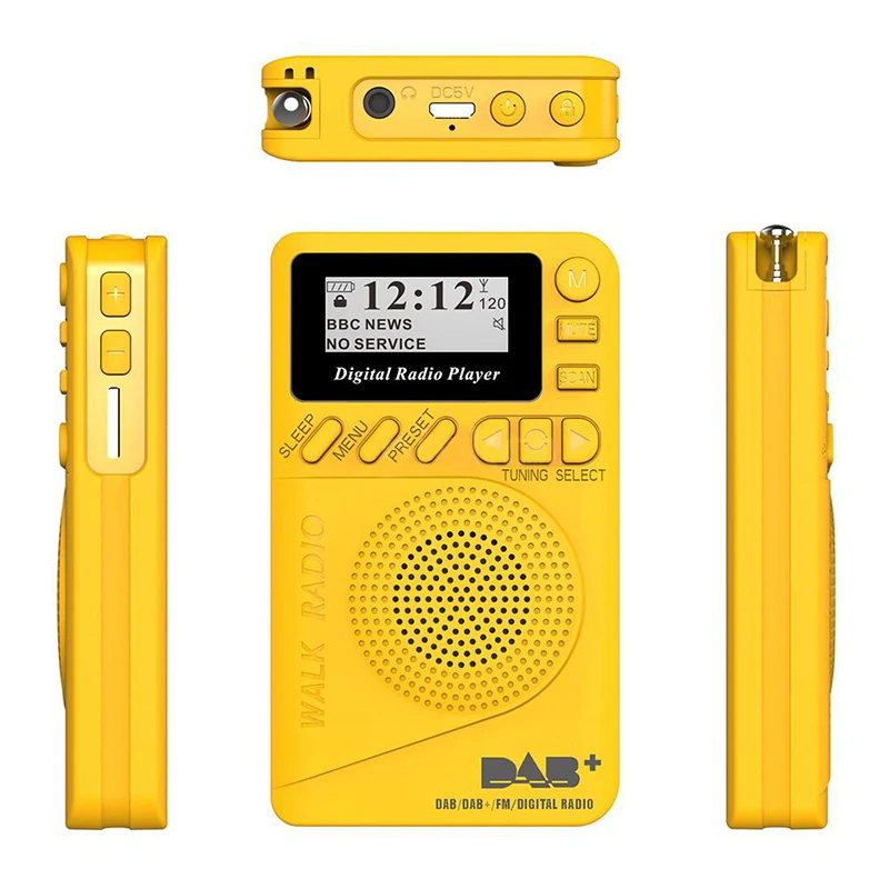 Мини DAB FM портативный MP3 плеер с ЖК дисплеем мультимедийный динамик