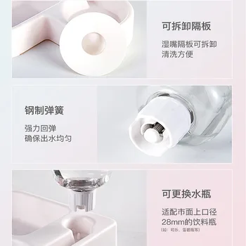 

500ml Pet Bowl Anti Roll Non Wet Mouth Cat Automatic Water Feeder Teddy Dog