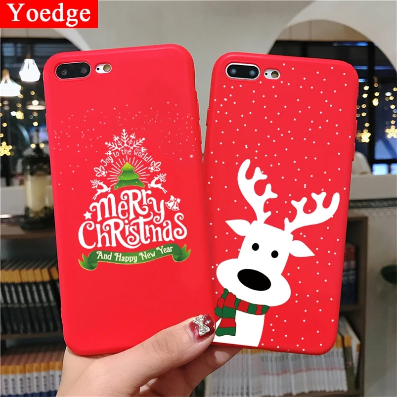 

Christmas Cute Deer TPU Case For Xiaomi Redmi 7 7A 6A S2 K20 Note 5A 5 6 7 Pro Plus Mi A3 A2 A1 CC9 CC9e 9T 8 Lite 9 SE F1 Cover