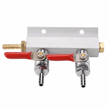 

2 Way Beer Brewing Gas Manifold CO2 Distributor Splitter Beer Integrated Check Valves Homebrew Beer Making Brewing Tool