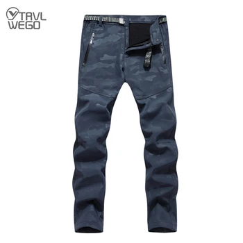 

TRVLWEGO Hiking Trekking Skiing Pants Softshell Winter Windproof Warmth Radiation Protection Men Waterproof Camping Trousers