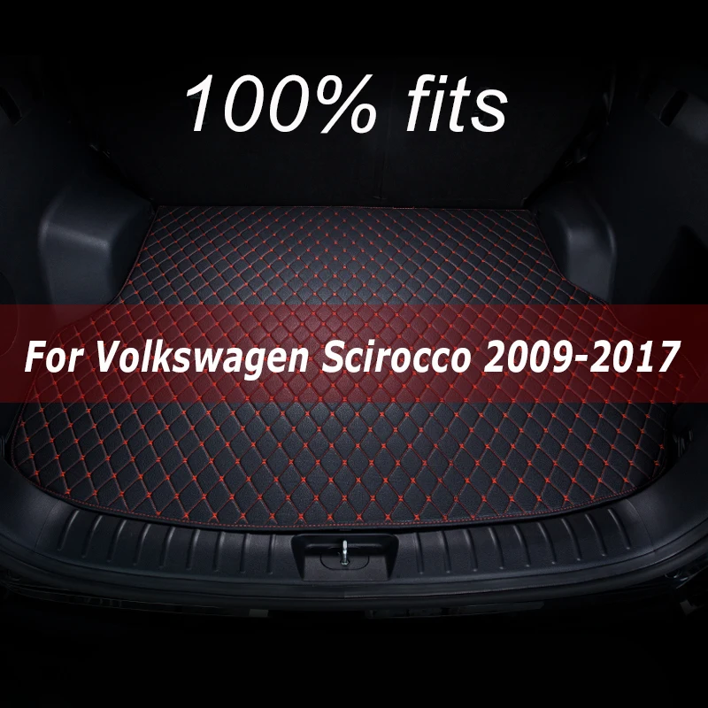 Estera de maletero de coche para Volkswagen Scirocco 2009 2010 2011 2012 2013 2014- 2017 forro de carga, accesorios para interior de alfombra