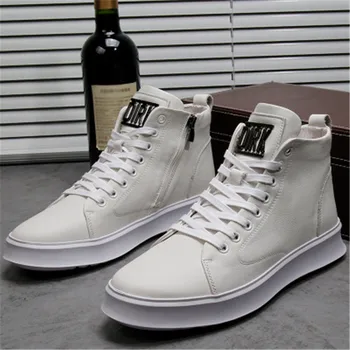 

New high help han edition tide joker leisure shoes men's sports small white sneakers increased within short boots