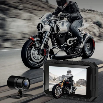 

Dual Lens IPS Screen Video ABS Dash Cam Wide Angle Easy Install Driving Recorder USB HD 1080P Support TF Card Motorcycle DVR