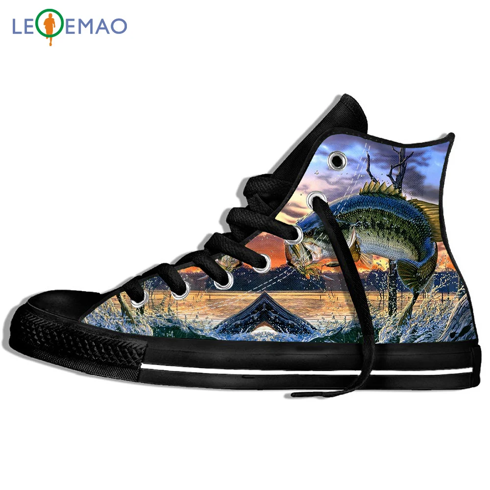 

Walking Canvas Boots Shoes Breathable Tropical Fish Funny for Fishinger Fisherman Men Hip Hop Canvas Sport Shoe Classic Sneakers