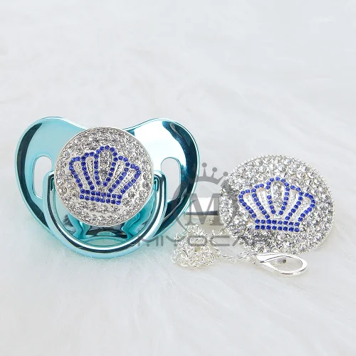 ABCB-10-1 0-6m MIYOCAR Золотой красивый золотой синий bling crown соска и соска клип набор BPA бесплатно пустышка bling уникальный дизайн ABCB-1 - Цвет: ABCB-10-1 0-6m