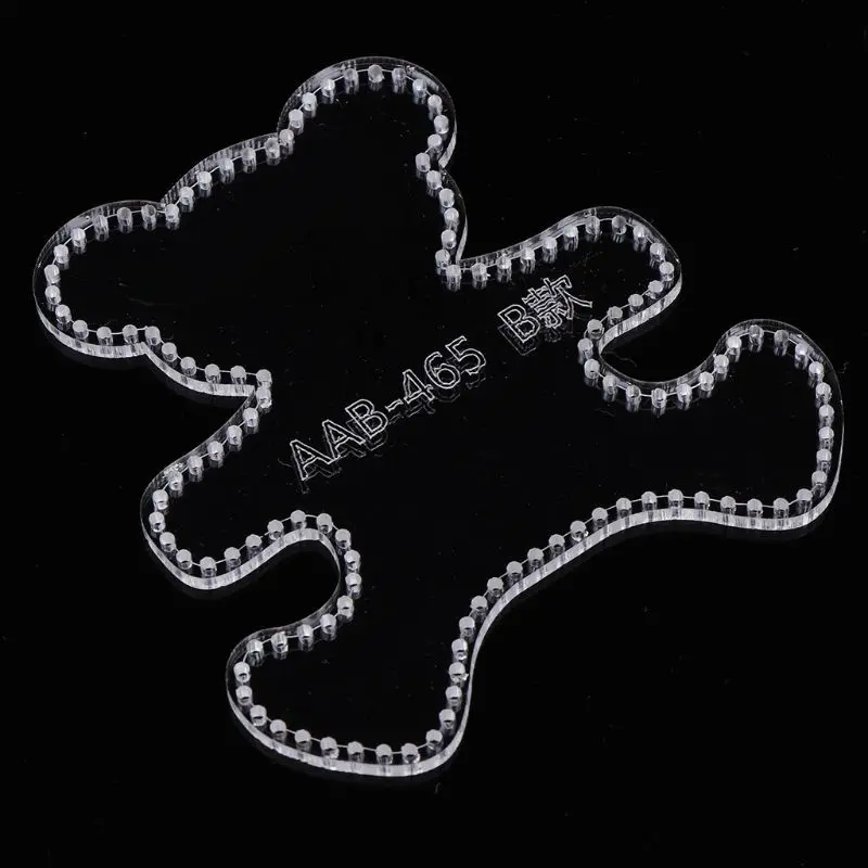 

1pc Transparent Acrylic Keychain Stencil Template Mold DIY Leather Craft Tool Accessories Props D2TD