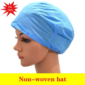 

Thicken blue disposable medical caps Non-woven fabric Surgical cap 50 hat /100 hats Beauty Salon Caps Factory Food Doctors Hats