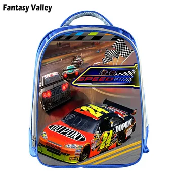 

Blue Color Cool Racing Car Child Backpack For Boys Children School Bags Kids Kindergarten Backpacks Kids Book Bag Schoolbags
