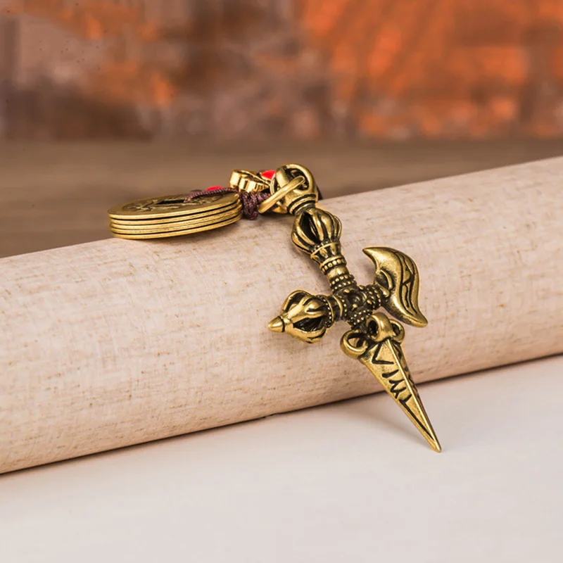 Brass pestle keychain pendant (4)