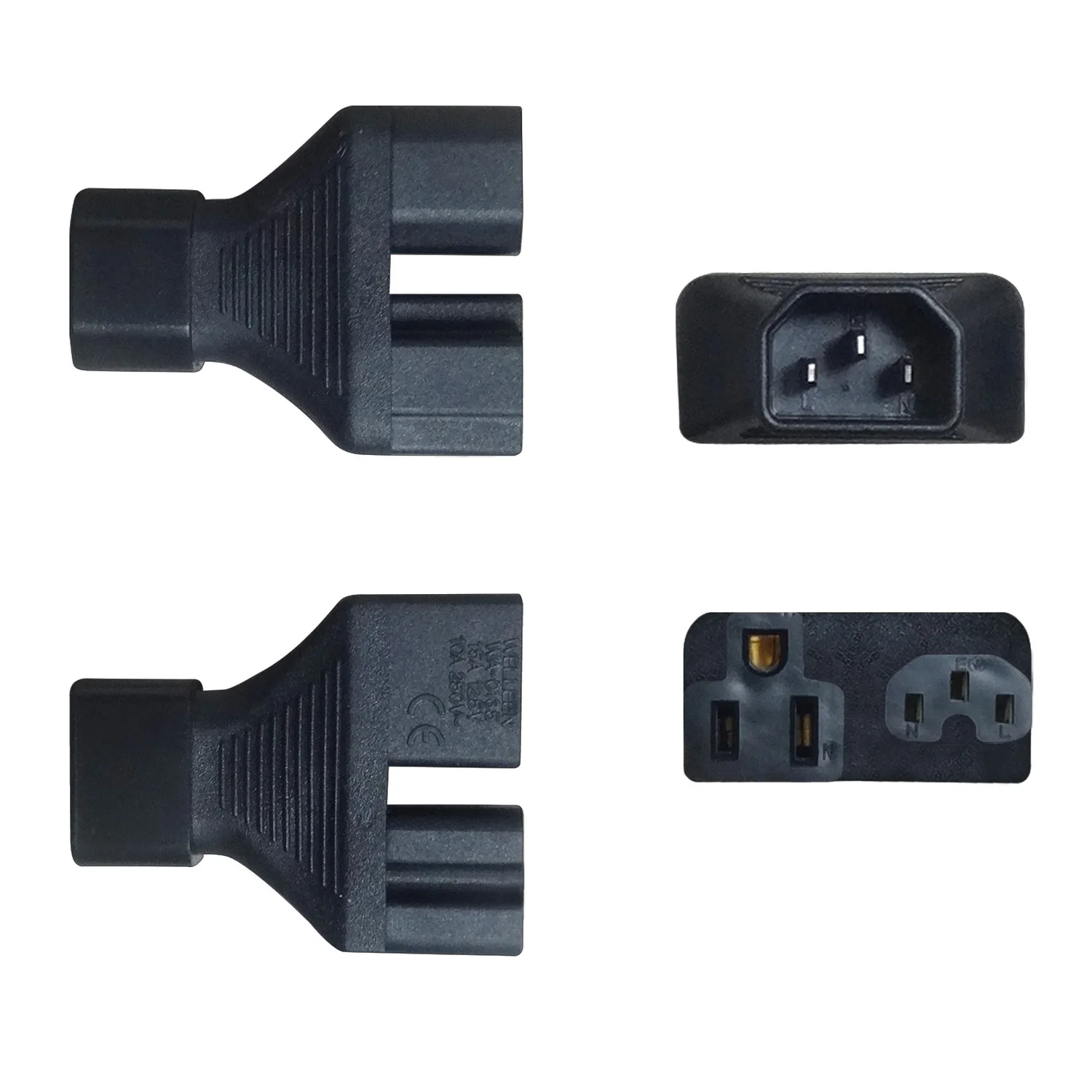 IEC320 C14 до 5-15 P, C14 до C15, IEC 320 C14 para C15+ Nema 5-15R, nema C14 para C13 5-15R адаптер переменного тока, 15A 125 в