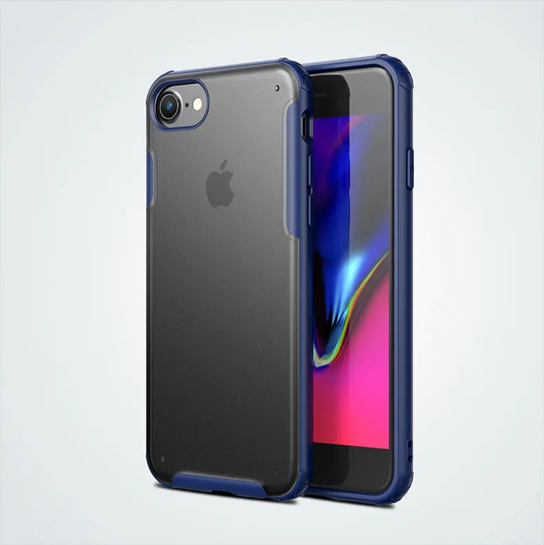 Blue Прозрачный чехол Tigenkey для iPhone 6, 7, 8, разноцветный светильник, мягкий силиконовый чехол для iPhone 6, 7, 8, чехол - Цвет: Blue