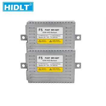 

HIDLT 2PCS AC 55W DLT F5 Fast Bright HID Xenon Ballast For Auto Light Bulb Lamps Kit Xenon H1 H3 H7 H11 9005 9006 Car Styling