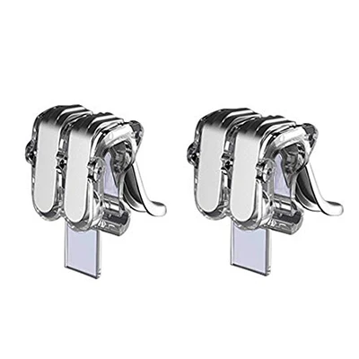 New Transparent Rovtop металлический геймпад PUBG мобильный триггер управление геймпад для смартфона управление Лер L1R1 игровой шутер для Iphone Android Z2 - Цвет: New Transparent