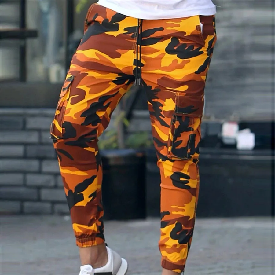 Camoflage брюки для бега, мужские джоггеры, облегающие спортивные брюки-карандаш, спортивные штаны для бодибилдинга, тренировочные штаны для спортзала, мужские брюки для бега