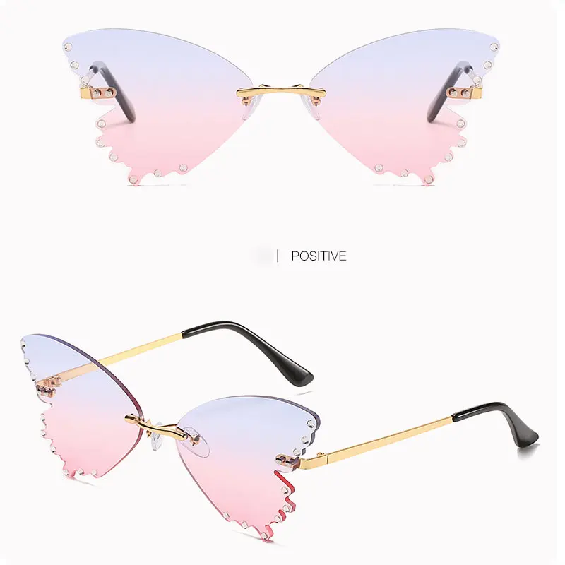 2022 New Arrival Fashion Brand Vintage Sunglasses Women Metal Frame Butterfly Sun Glasses For Female Shades Eyewear UV400 purple sunglasses