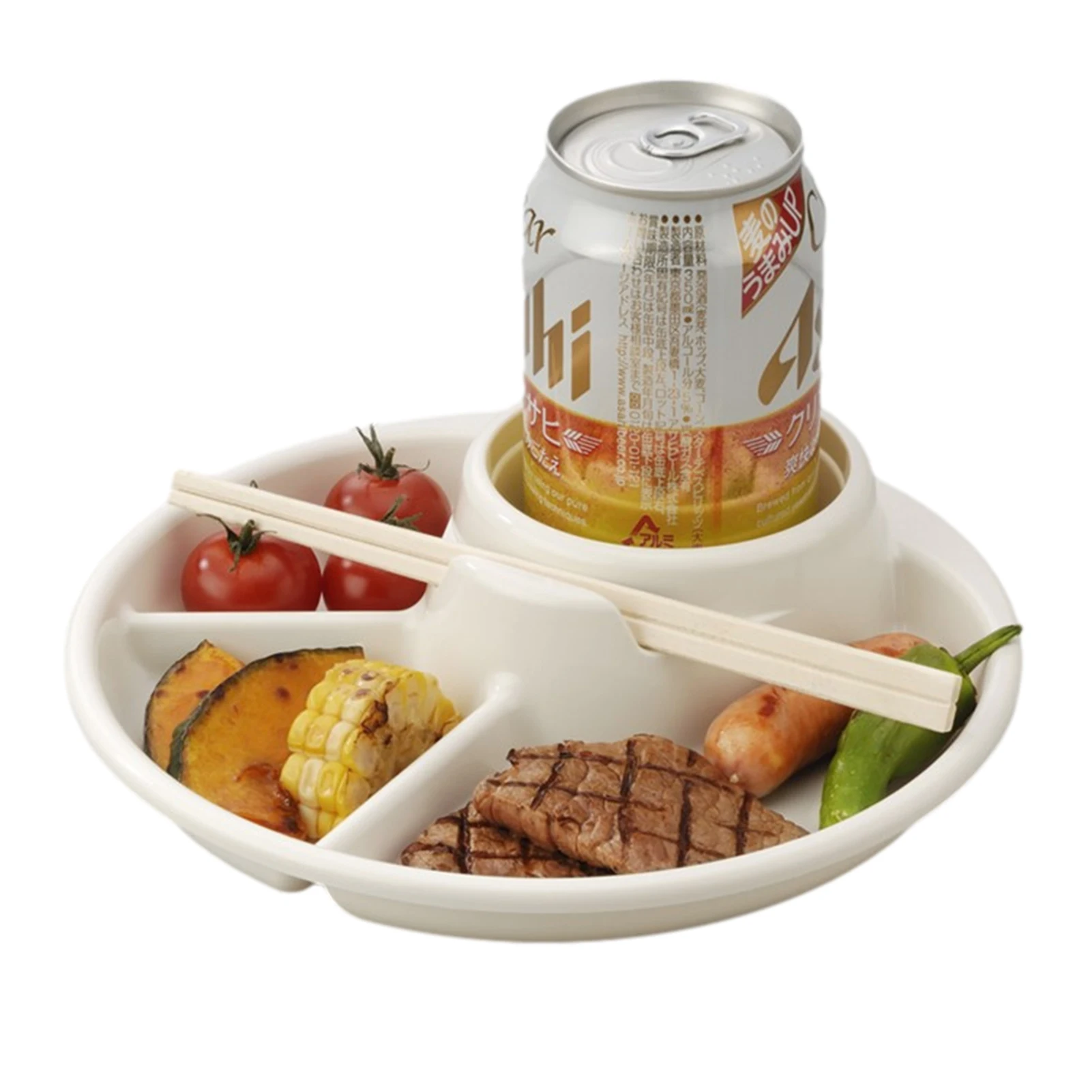 Breakfast Plate Divided Portable Barbecue Picnic Tray Portion Control Plate For Healthy Eating For Adults Kids Dinner