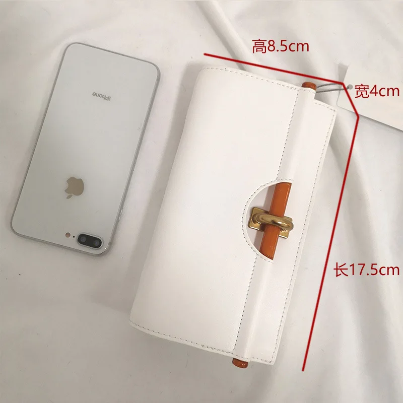 

2019 New Style Singapore Multi-functional Long Wallet INS Wood Stick Decoration Women's Card Bit More Wallet Bag